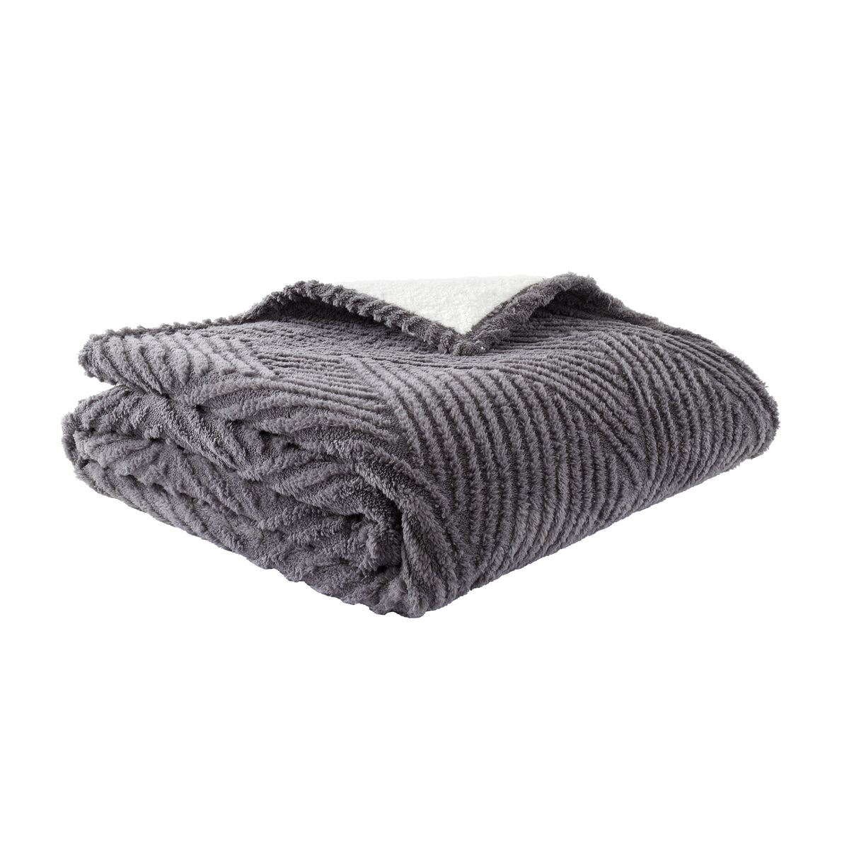 Catherine Lansfield Super Thermal Throw Bedspread - Charcoal