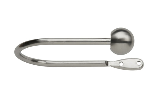 Neo Ball Metal Curtain Holdbacks (Pair) - Stainless Steel