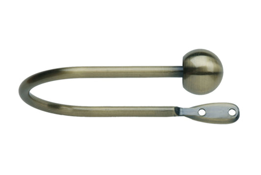 Neo Ball Metal Curtain Holdbacks (Pair) - Spun Brass