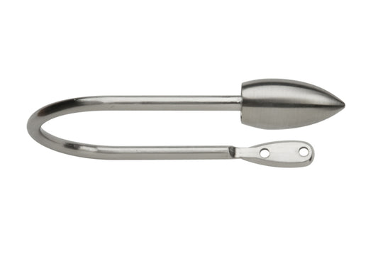 Neo Bullet Metal Curtain Holdbacks (Pair) - Stainless Steel