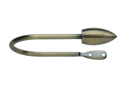 Neo Bullet Metal Curtain Holdbacks (Pair) - Spun Brass