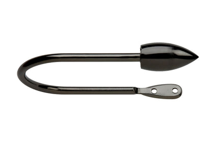Neo Bullet Metal Curtain Holdbacks (Pair) - Black Nickel