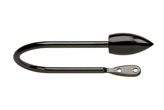Neo Bullet Metal Curtain Holdbacks (Pair) - Black Nickel