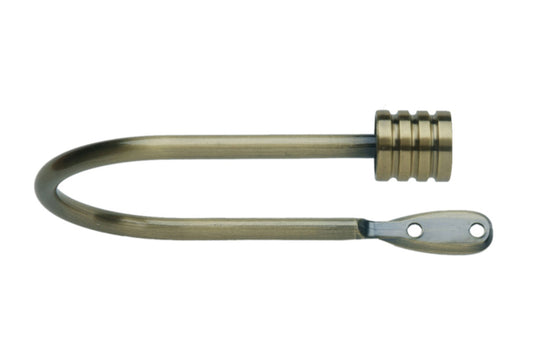 Neo Stud Metal Curtain Holdbacks (Pair) - Spun Brass