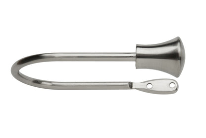 Neo Trumpet Metal Curtain Holdbacks (Pair) - Stainless Steel
