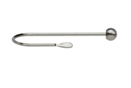 Neo Ball Large Metal Curtain Holdbacks (Pair) - Stainless Steel