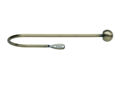 Neo Ball Large Metal Curtain Holdbacks (Pair) - Spun Brass