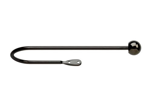 Neo Ball Large Metal Curtain Holdbacks (Pair) - Black Nickel