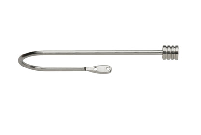 Neo Stud Large Metal Curtain Holdbacks (Pair) - Stainless Steel