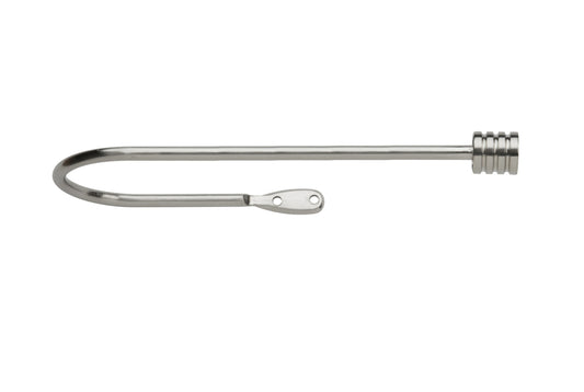 Neo Stud Large Metal Curtain Holdbacks (Pair) - Stainless Steel