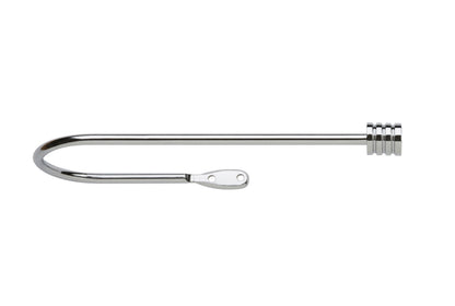 Neo Stud Large Metal Curtain Holdbacks (Pair) - Chrome