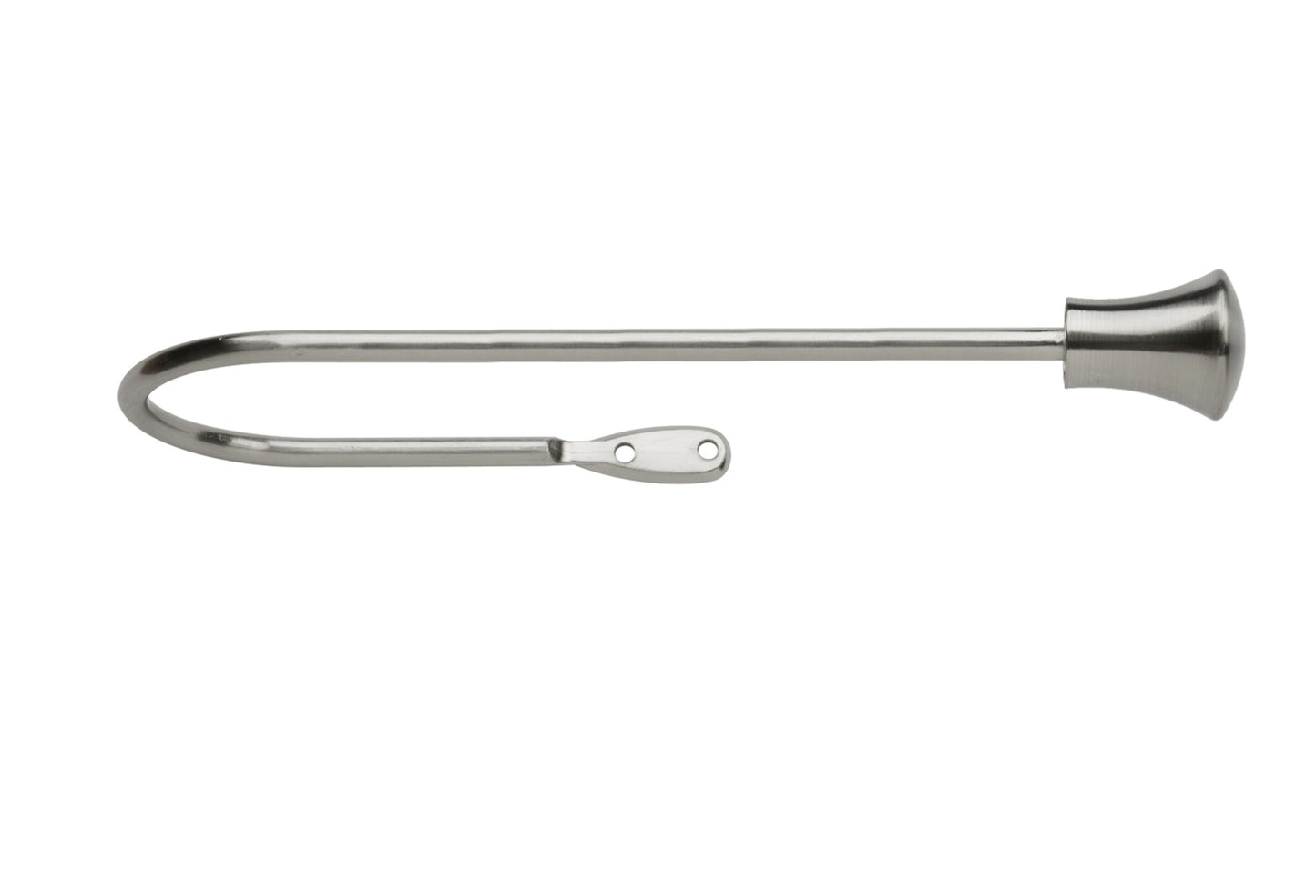 Neo Trumpet Large Metal Curtain Holdbacks (Pair) - Stainless Steel