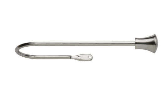 Neo Trumpet Large Metal Curtain Holdbacks (Pair) - Stainless Steel