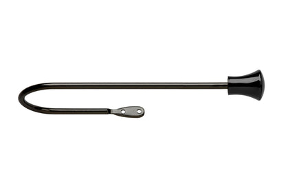 Neo Trumpet Large Metal Curtain Holdbacks (Pair) - Black Nickel