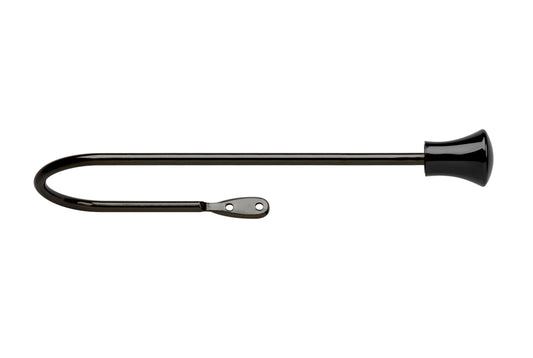 Neo Trumpet Large Metal Curtain Holdbacks (Pair) - Black Nickel