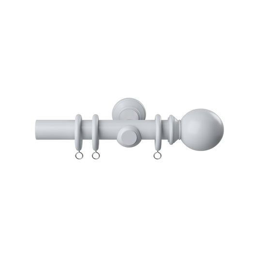Speedy Woodland 28mm Wooden Curtain Pole - White