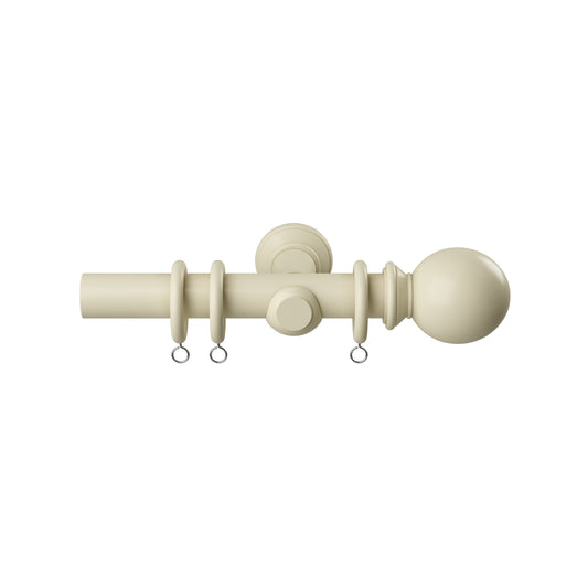 Speedy Woodland 28mm Wooden Curtain Pole - Cream