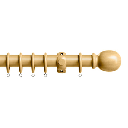 Speedy Victory 28mm Wooden Curtain Pole - Light Ash