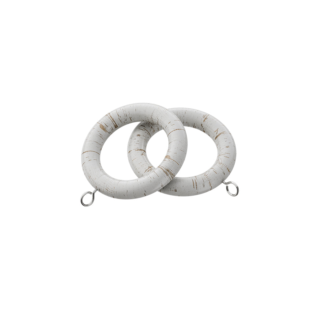Speedy Victory 28mm Wooden Curtain Pole - Scratched White