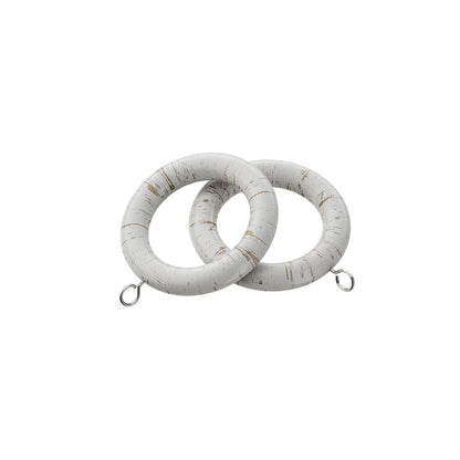 Speedy Victory 28mm Wooden Curtain Pole - Scratched White