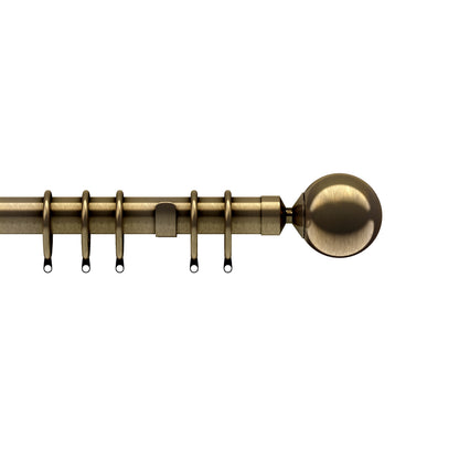 Speedy Nikola 28mm Metal Curtain Pole - Antique Brass