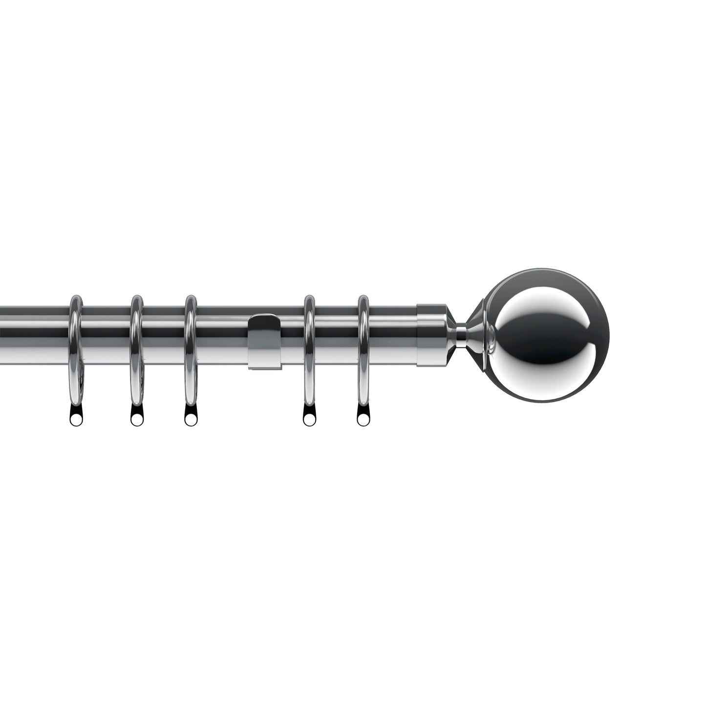 Speedy Nikola 28mm Metal Curtain Pole - Chrome