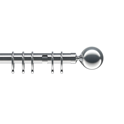 Speedy Nikola 28mm Metal Curtain Pole - Satin Silver