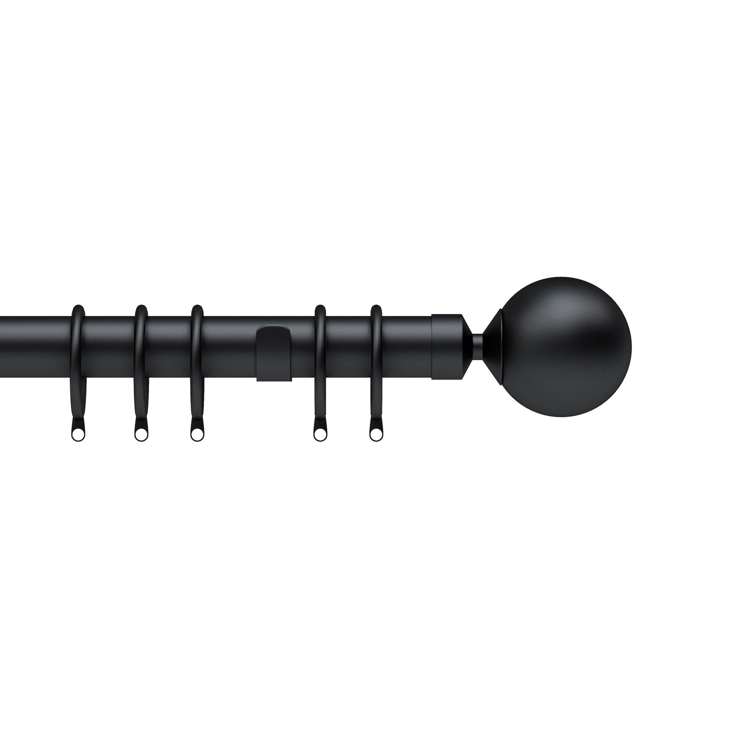 Speedy Nikola 28mm Metal Curtain Pole - Matt Black