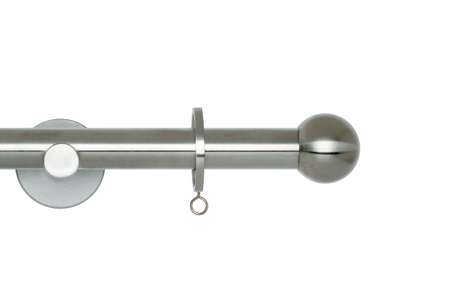 Hallis Neo Ball 19mm Metal Curtain Pole - Stainless Steel