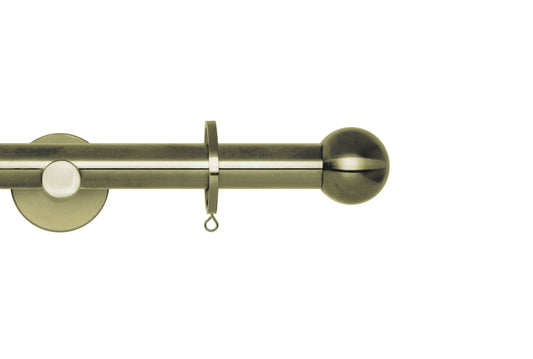 Hallis Neo Ball 19mm Metal Curtain Pole - Spun Brass