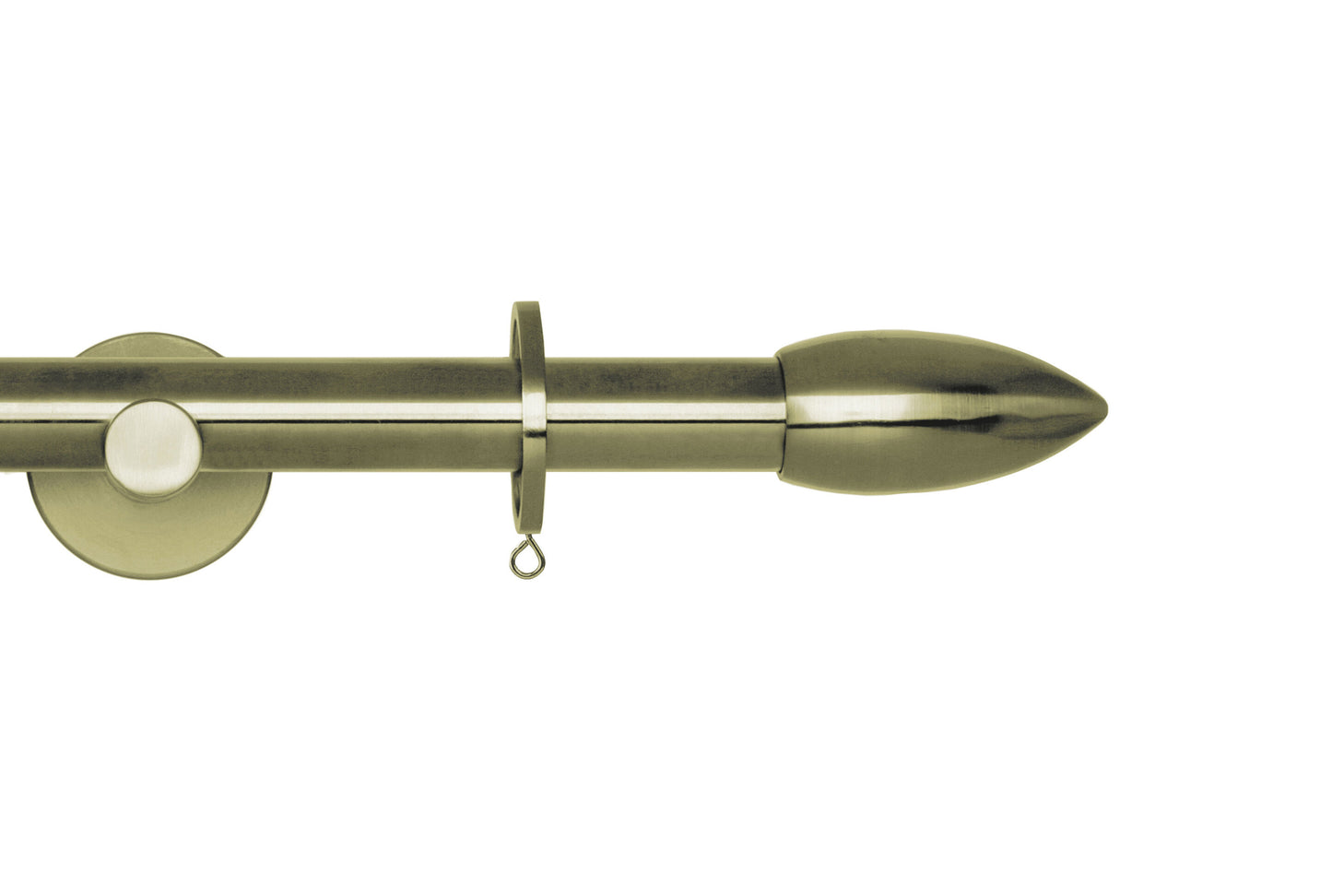 Hallis Neo Bullet 19mm Metal Curtain Pole - Spun Brass