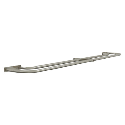 Speedy Double Layer Room Darkening 19-22mm/16-19mm Extendable Metal Curtain Pole - Satin Silver