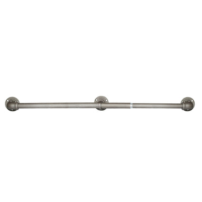 Speedy Industrial 22/25mm Extendable Metal Curtain Pole - Gunmetal