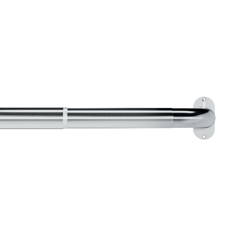 Speedy Room Darkening 25/28mm Extendable Metal Curtain Pole - Satin Silver