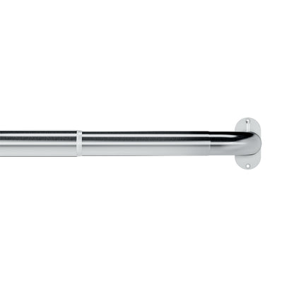 Speedy Room Darkening 25/28mm Extendable Metal Curtain Pole - Satin Silver