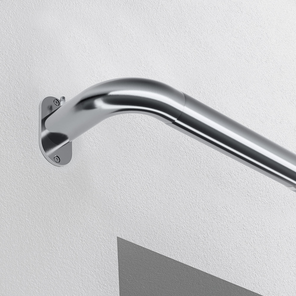 Speedy Room Darkening 25/28mm Extendable Metal Curtain Pole - Satin Silver
