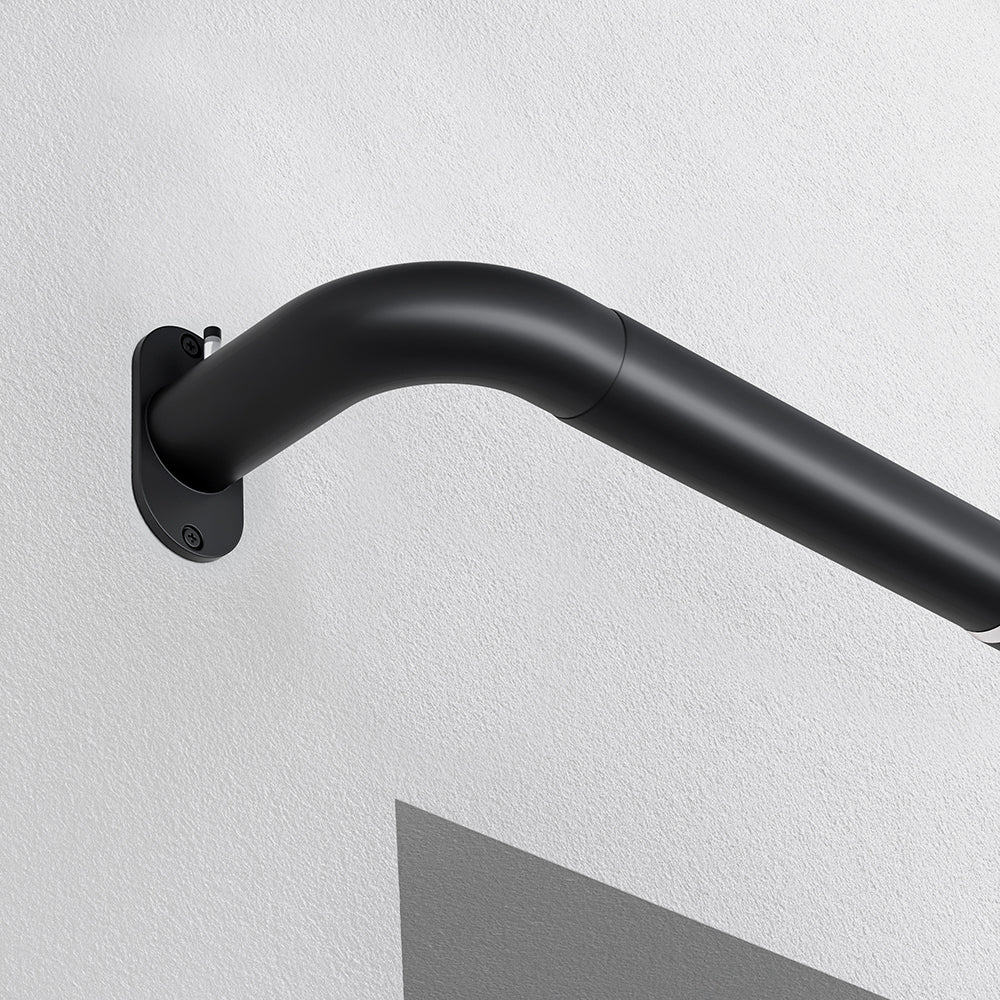 Speedy Room Darkening 25/28mm Extendable Metal Curtain Pole - Black