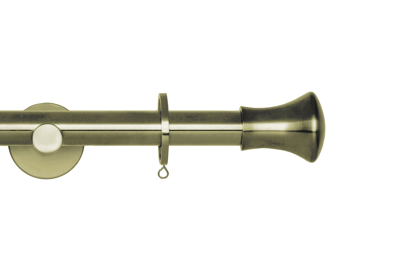 Hallis Neo Trumpet 19mm Metal Curtain Pole - Spun Brass