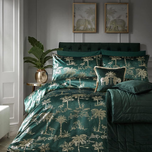 Laurence Llewelyn-Bowen Oasis Duvet Cover Set - Bottle Green