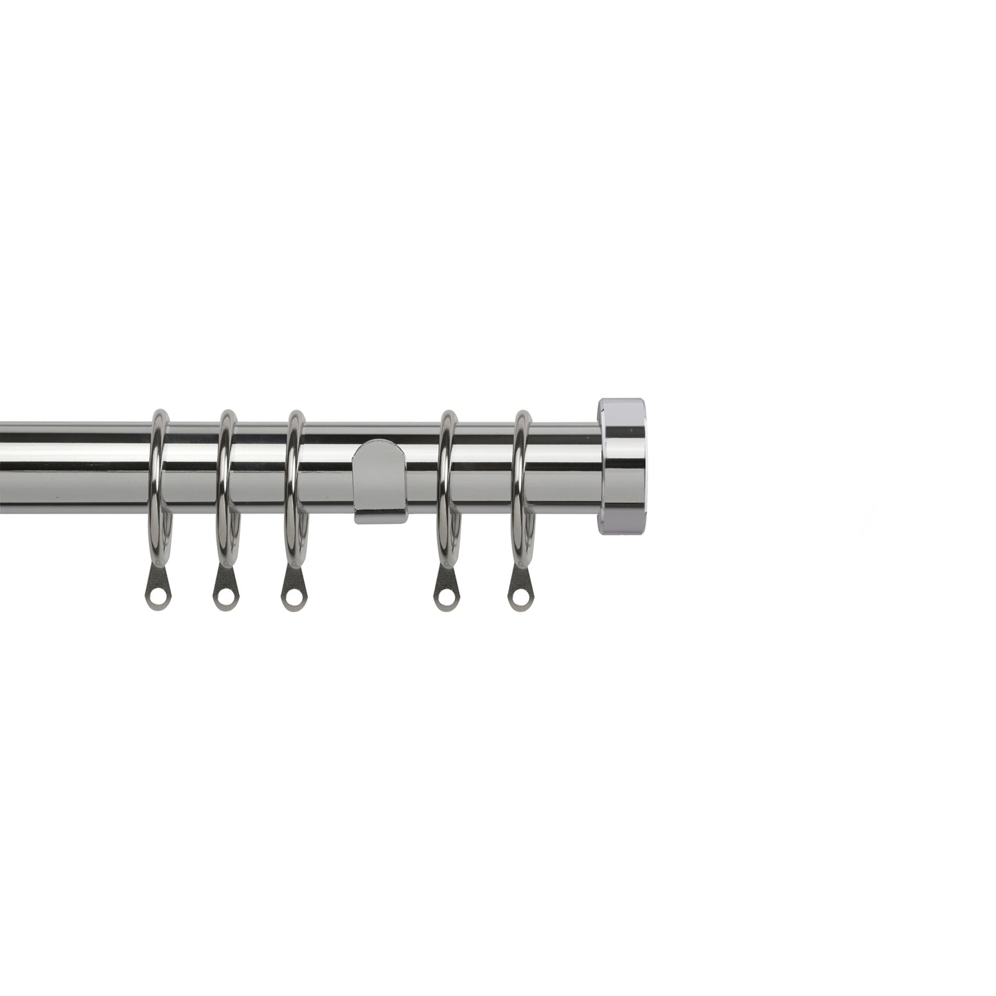 Speedy Pristine Stud 25/28mm Extendable Metal Curtain Pole - Chrome