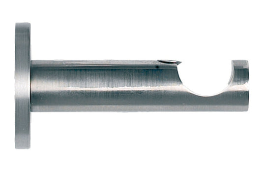 Hallis Neo 19mm Metal Curtain Pole Cylinder Bracket - Stainless Steel