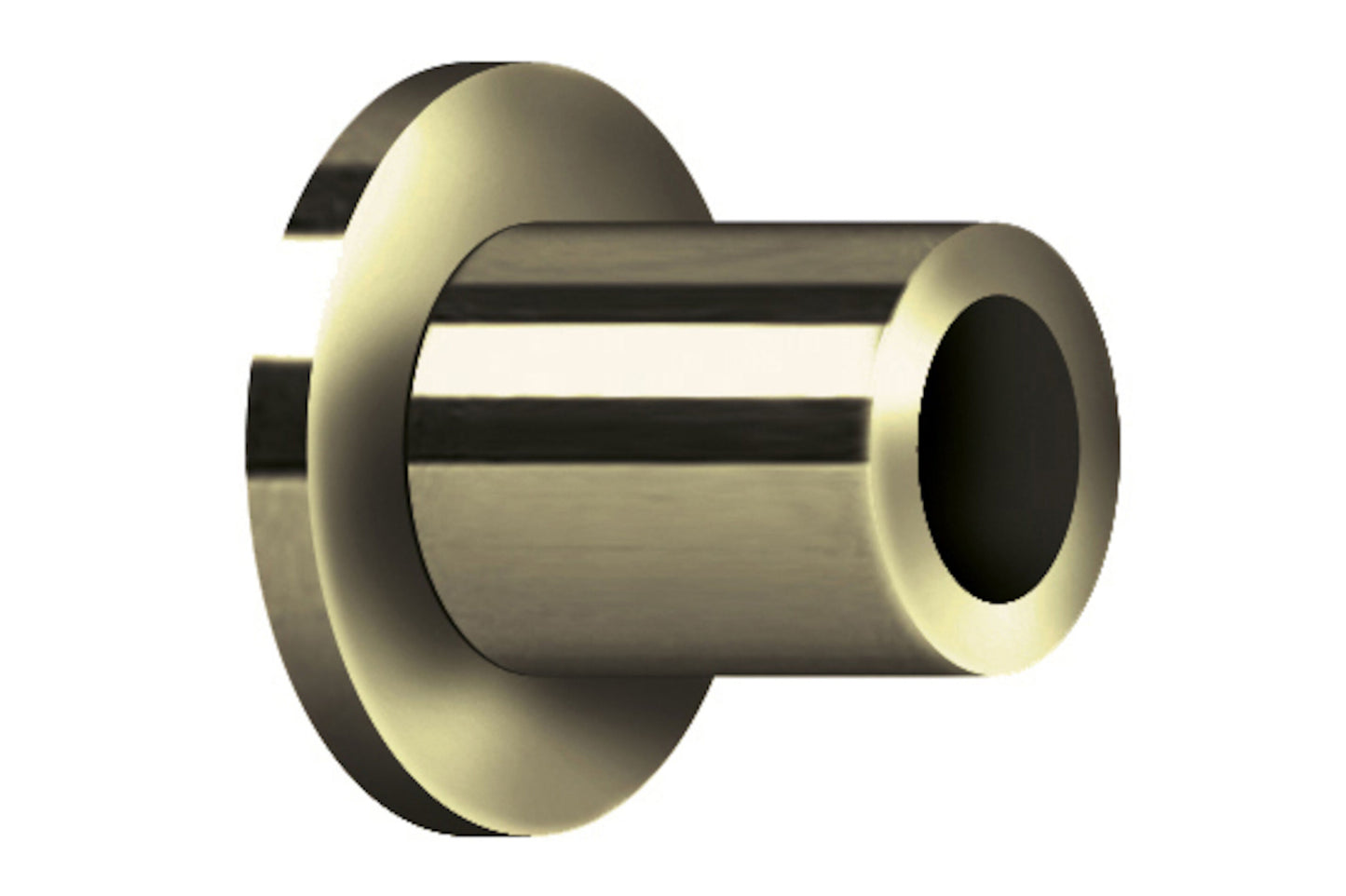 Hallis Neo 19mm Metal Curtain Pole Recess Brackets (Pair) - Spun Brass