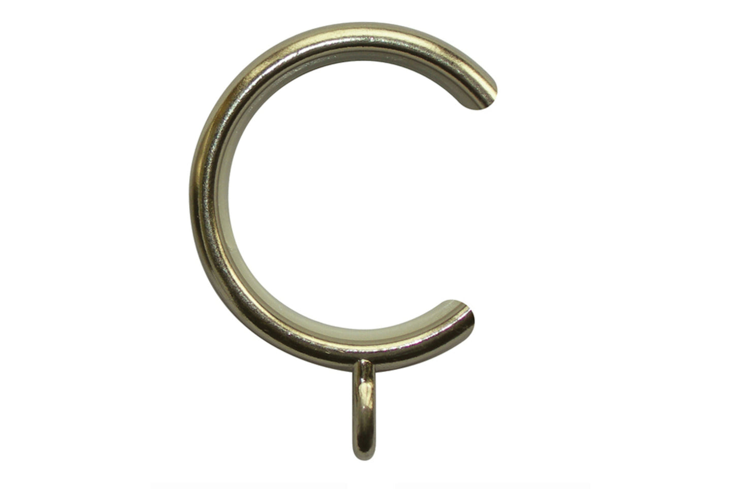 Neo 19mm Metal Curtain Passing Rings (Pack of 6) - Spun Brass