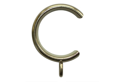 Neo 19mm Metal Curtain Passing Rings (Pack of 6) - Spun Brass