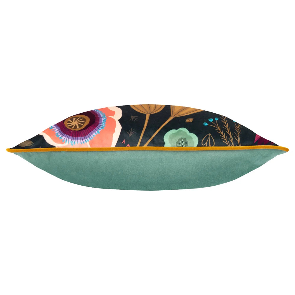 Kate Merritt Bright Blooms Cushion - Midnight