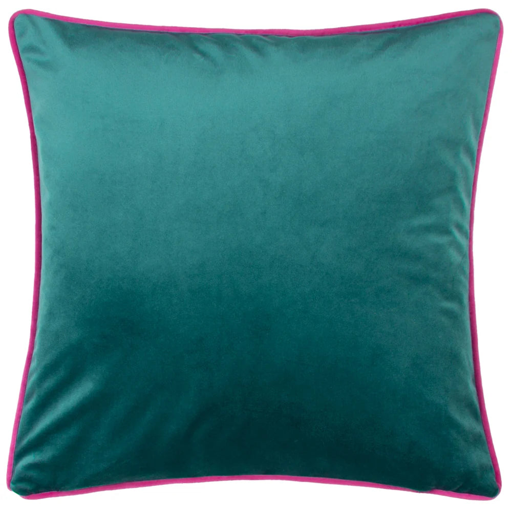 Kate Merritt Floral Collage Cushion - Fuchsia