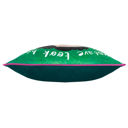 Kate Merritt Gustave Cushion - Emerald/Pink