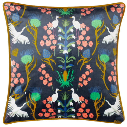Kate Merritt Herons Cushion - Navy