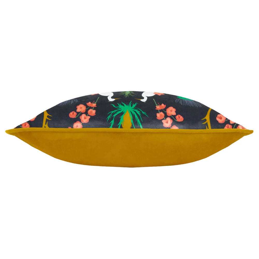 Kate Merritt Herons Cushion - Navy