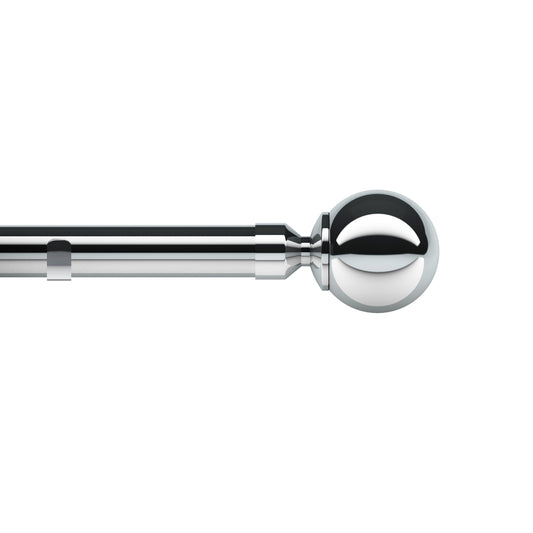 Speedy Rome Eyelet 28mm Metal Curtain Pole - Chrome